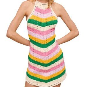 Maje Ramina Crochet Dress, Size Medium (MSRP $415)